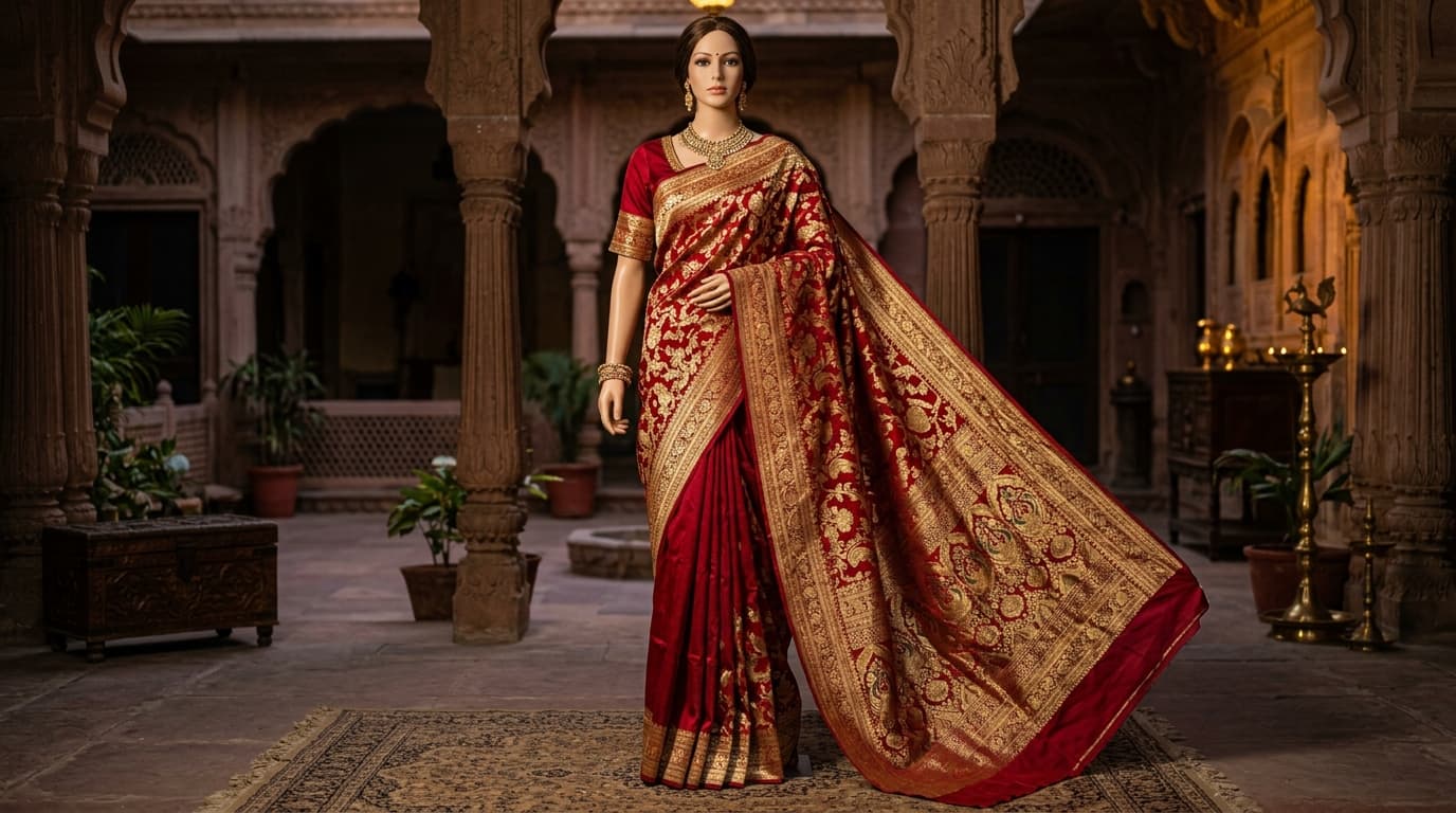 Royal Indian Handloom Cotton Saree