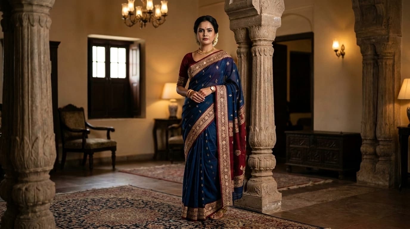 Royal Indian Handloom Cotton Saree